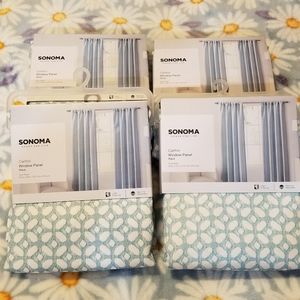 4 NEW Sonoma Window Panel Curtains